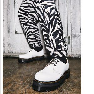 Dr. Martens 1461 Quad Platform Leather Oxfords White Size EU38 US7L US6M UK5